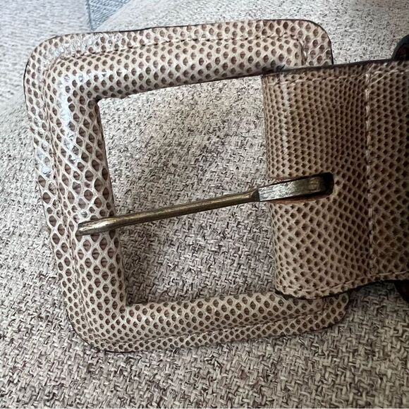 Joan & David Couture Genuine Karung Snake Leather Belt